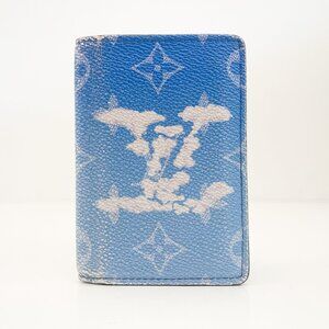 Louis Vuitton Virgil Abloh Cloud Pocket Organizer Card Holder Wallet Blue